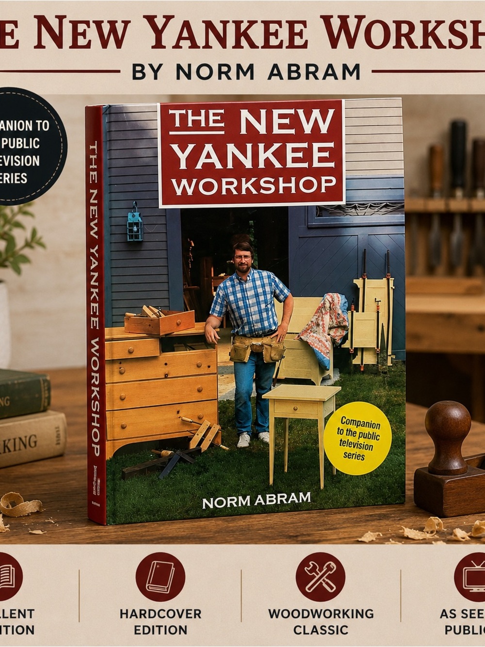 📚 The New Yankee Workshop by Norm Abram First Edition Hardcover (excellent con)
